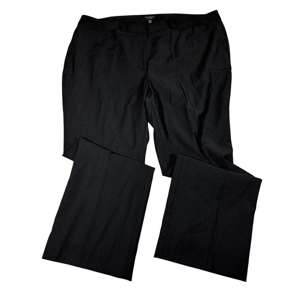 Talbots Plus Petite Black Wool Blend Dress Pants Trousers 18WP New NWT $149 MSRP